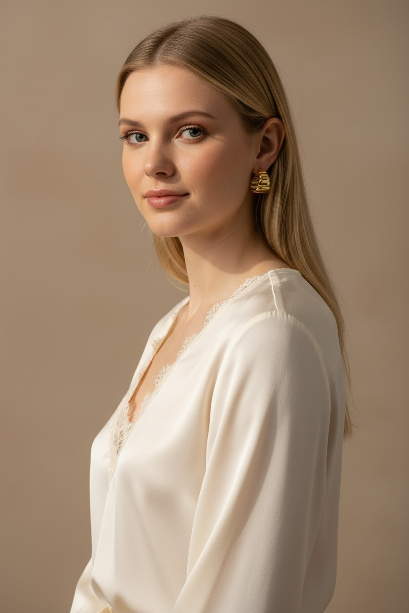 SET DE PENDIENTES Y ANILLO ONDAS DORADAS